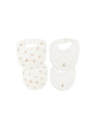 Set 2 bavaglini per neonato Petit Bateau Kids bianchi con dettaglio logo A0E18 01 PETIT BATEAU KIDS 