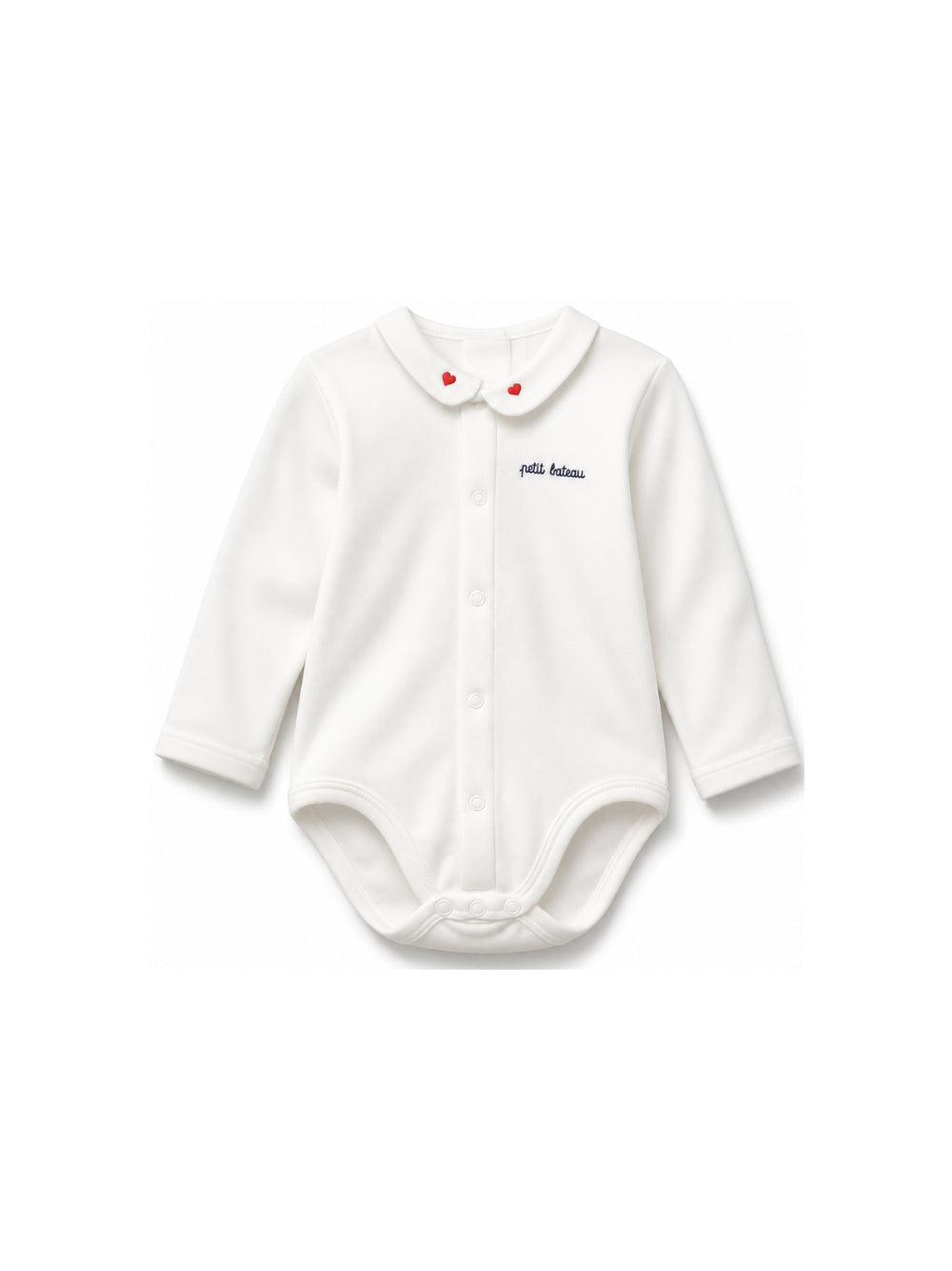 Body per neonati Petit Bateau Kids bianco con colletto Peter Pan A0EKL 05 PETIT BATEAU KIDS 