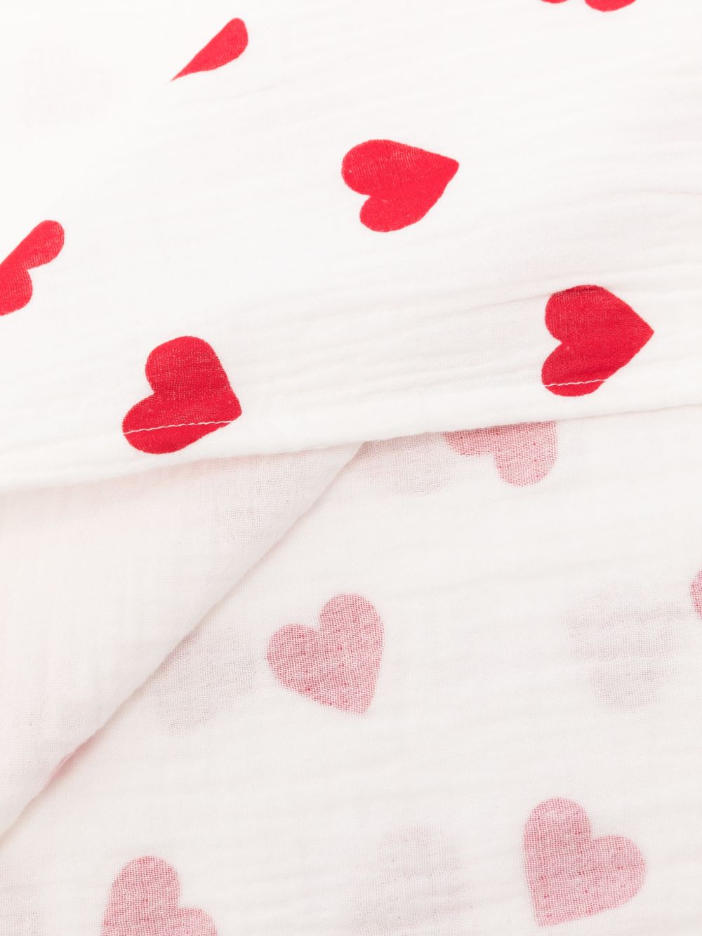 Fascia in garza per neonati Petit Bateau Kids bianca con motivo cuori all-over A0EZH 01 PETIT BATEAU KIDS 