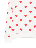 Pigiama per donna Petit Bateau bianco con stampa a cuori all-over A0F7G 01 PETIT BATEAU KIDS 