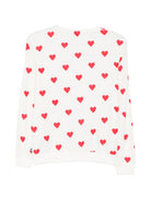 Pigiama per donna Petit Bateau bianco con stampa a cuori all-over A0F7G 01 PETIT BATEAU KIDS 