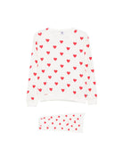 Pigiama per donna Petit Bateau bianco con stampa a cuori all-over A0F7G 01 PETIT BATEAU KIDS 
