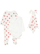 Set tutine e doudou per neonati Petit Bateau Kids bianco con stampa cuori all-over A0FF9 00 PETIT BATEAU KIDS 