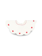 Bavaglino per neonati Petit Bateau Kids bianco con stampa grafica cuoricini A0G9K 01 PETIT BATEAU KIDS 