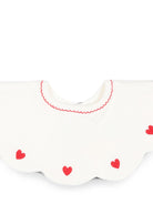 Bavaglino per neonati Petit Bateau Kids bianco con stampa grafica cuoricini A0G9K 01 PETIT BATEAU KIDS 