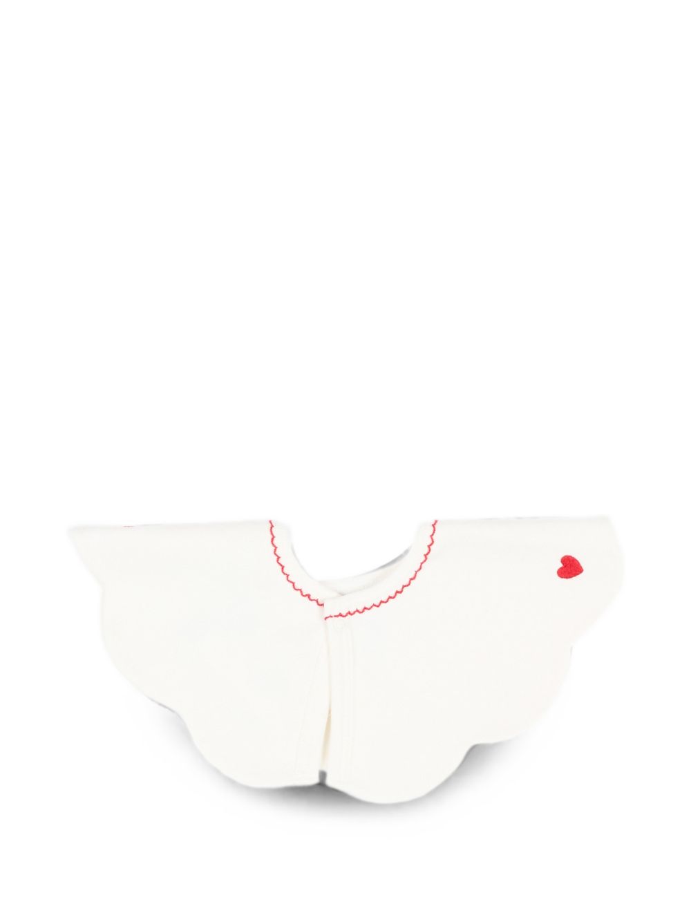 Bavaglino per neonati Petit Bateau Kids bianco con stampa grafica cuoricini A0G9K 01 PETIT BATEAU KIDS 