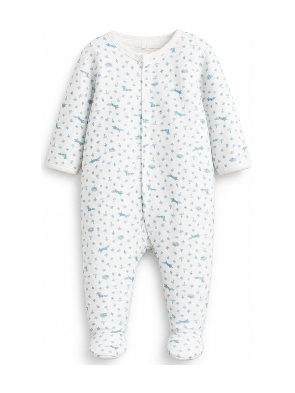 Tutina per neonato Petit Bateau bianca con stampa grafica A0G9P 01 PETIT BATEAU KIDS 