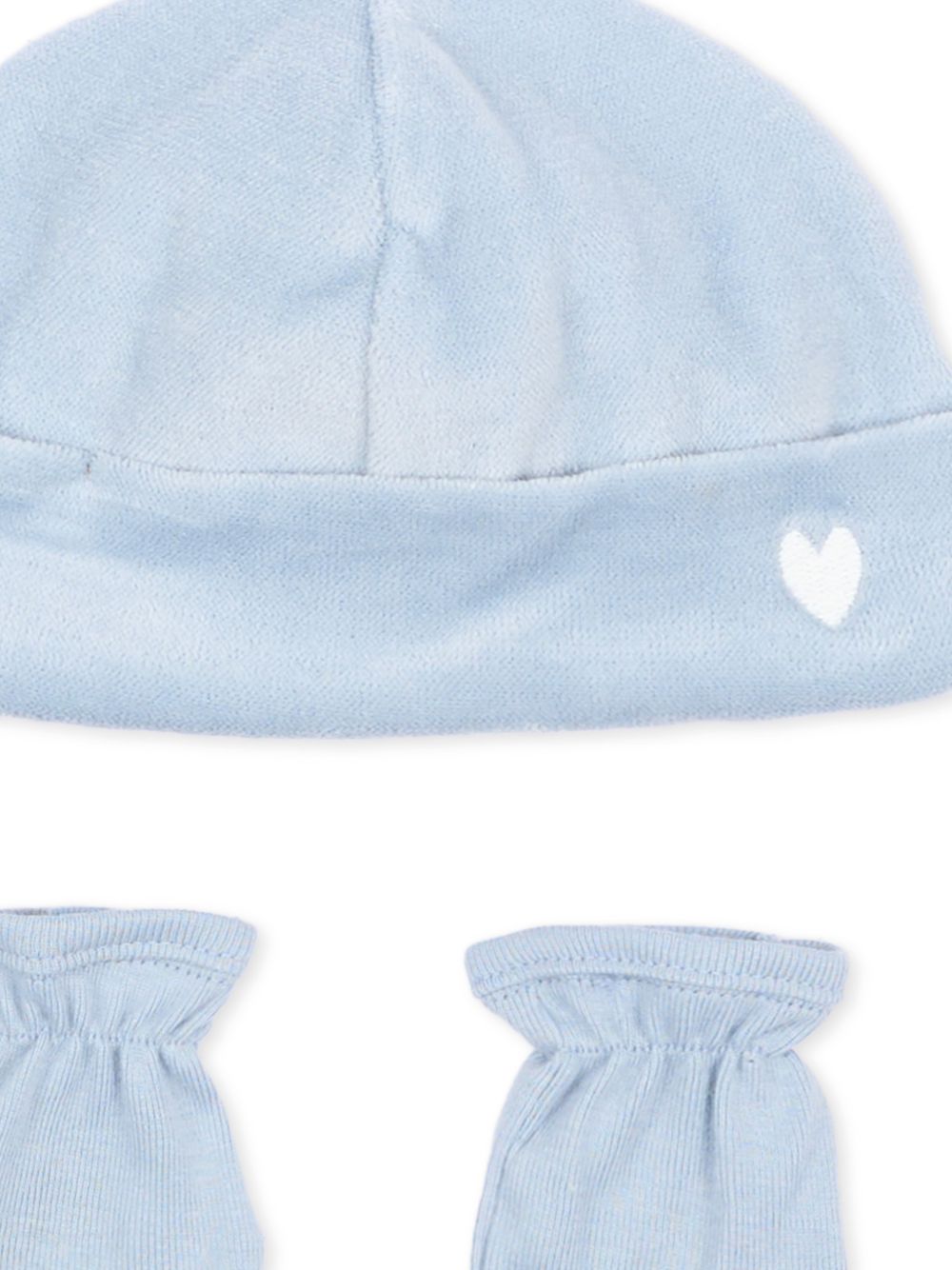 Set berretto e muffole per neonati Petit Bateau Kids azzurro con effetto velluto A0G9Q 00 PETIT BATEAU KIDS 