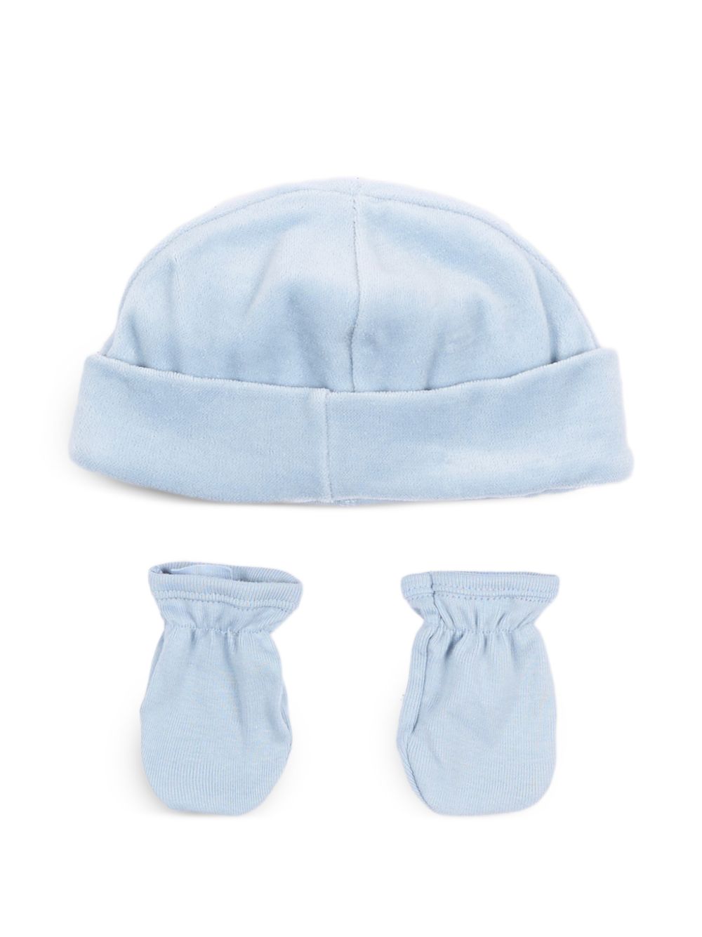 Set berretto e muffole per neonati Petit Bateau Kids azzurro con effetto velluto A0G9Q 00 PETIT BATEAU KIDS 