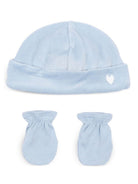 Set berretto e muffole per neonati Petit Bateau Kids azzurro con effetto velluto A0G9Q 00 PETIT BATEAU KIDS 
