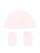 Set composto da berretto e guanti Petit Bateau Kids rosa con risvolto<BR/><BR/> A0G9R 00 PETIT BATEAU KIDS 
