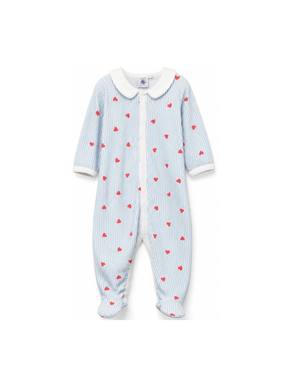 Tutina per neonati Petit Bateau Kids azzurra con design a righe A0G9U 01 PETIT BATEAU KIDS 