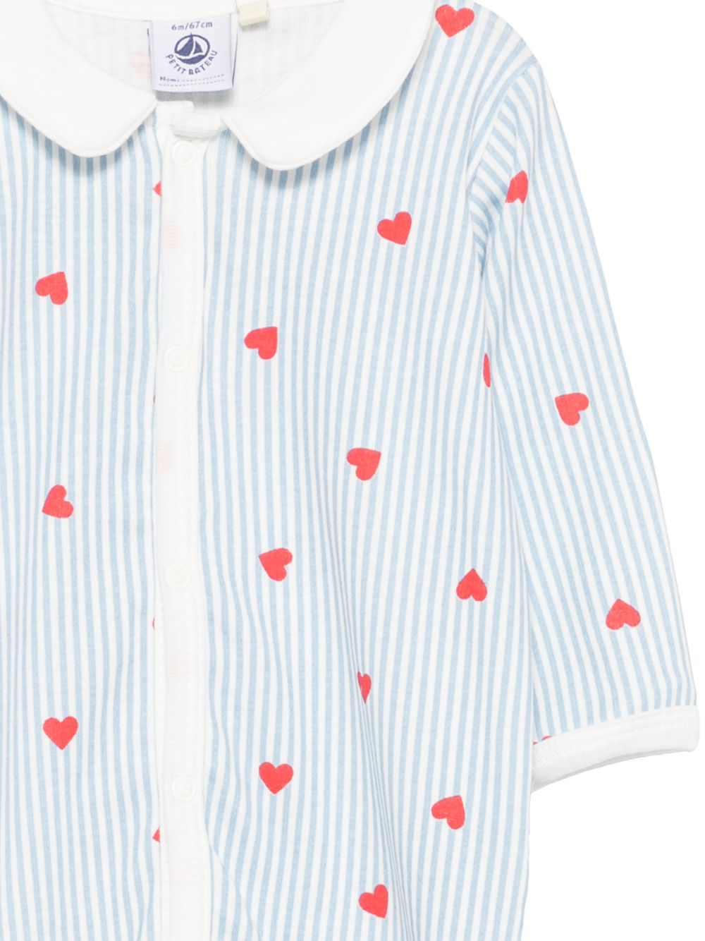 Tutina per neonati Petit Bateau Kids azzurra con design a righe A0G9U 01 PETIT BATEAU KIDS 