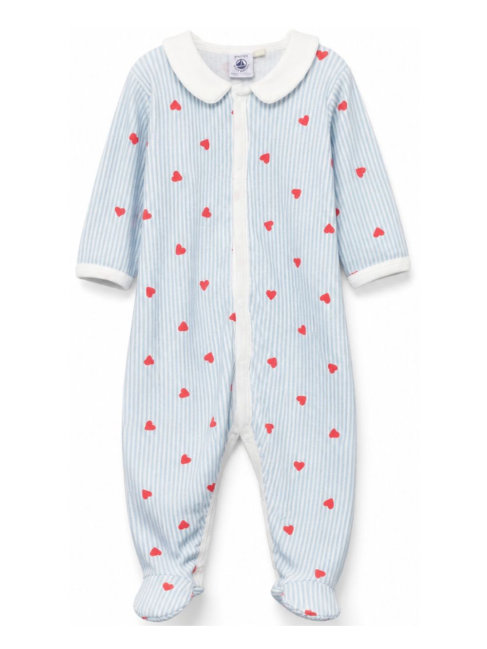 Tutina per neonati Petit Bateau Kids azzurra con design a righe A0G9U 01 PETIT BATEAU KIDS 