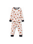 Pigiama per bambino Petit Bateau Kids bianco con stampa grafica camion dei pompieri A0GA4 01 PETIT BATEAU KIDS 
