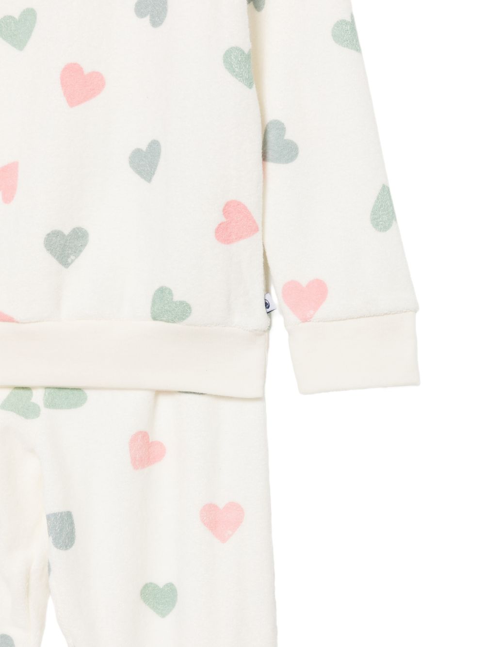Pigiama per bambini Petit Bateau bianco con stampa cuori A0GAA 01 PETIT BATEAU KIDS 