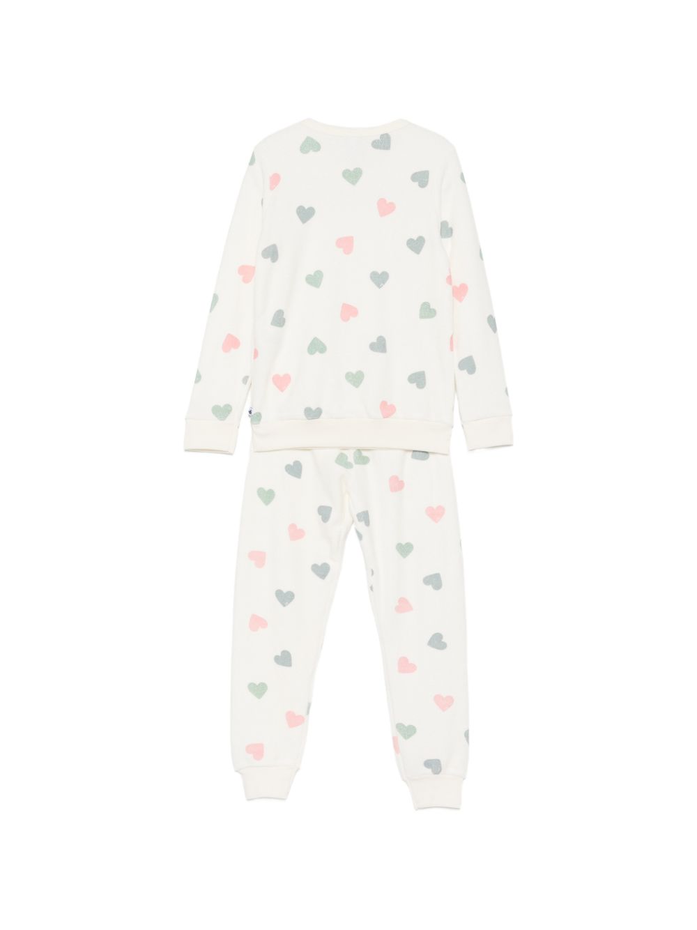 Pigiama per bambini Petit Bateau bianco con stampa cuori A0GAA 01 PETIT BATEAU KIDS 