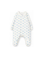 Tutina per neonati Petit Bateau Kids bianco avorio con stampa balene all-over A0GAB 01 PETIT BATEAU KIDS 