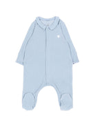 Tutina per neonato Petit Bateau Kids azzurro chiaro con motivo a cuore sul davanti A0GAC 01 PETIT BATEAU KIDS 