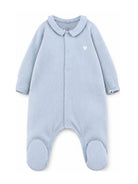 Tutina per neonato Petit Bateau Kids azzurro chiaro con motivo a cuore sul davanti A0GAC 01 PETIT BATEAU KIDS 