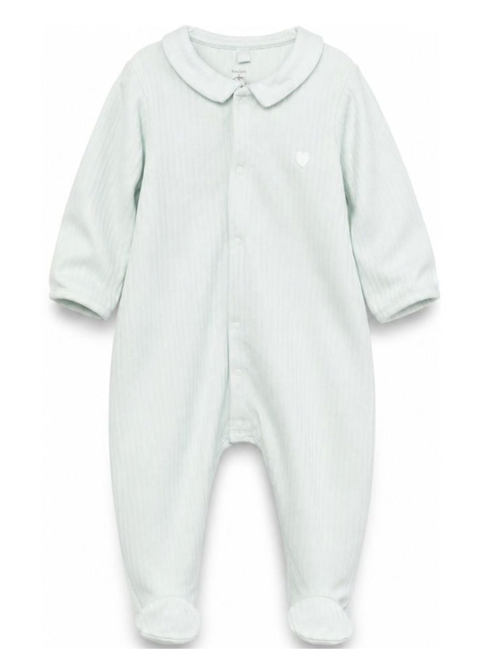 Tutina per neonati Petit Bateau Kids verde con colletto A0GAG 01 PETIT BATEAU KIDS 