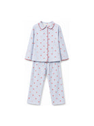 Pigiama per bambina Petit Bateau Kids azzurro con design a righe A0GAL 01 PETIT BATEAU KIDS 