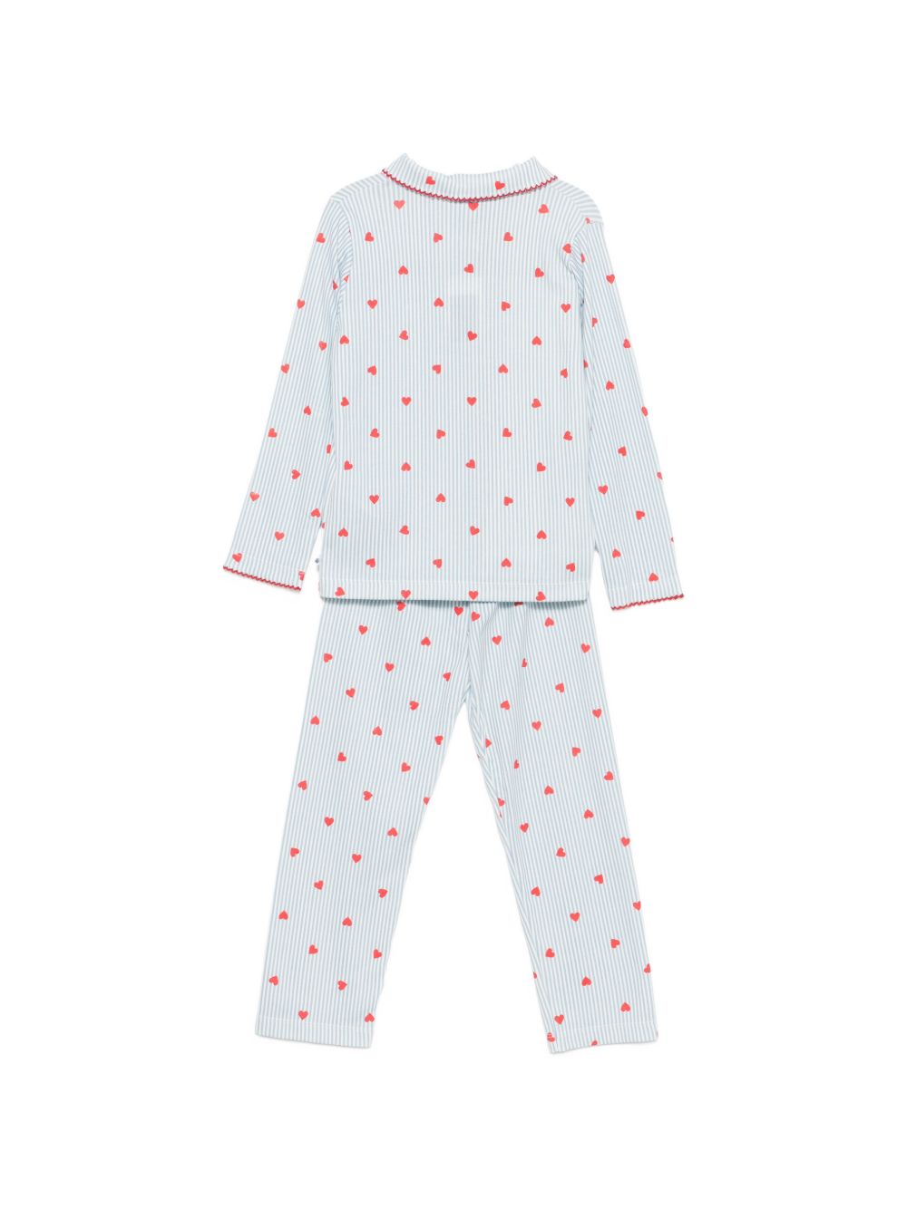 Pigiama per bambina Petit Bateau Kids azzurro con design a righe A0GAL 01 PETIT BATEAU KIDS 