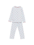 Pigiama per bambina Petit Bateau Kids azzurro con design a righe A0GAL 01 PETIT BATEAU KIDS 