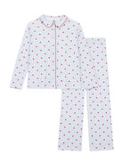 Pigiama per donna Petit Bateu Kids azzurro con stampa cuoricini all-over A0GAQ 01 PETIT BATEAU KIDS 