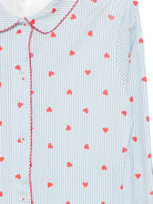 Pigiama per donna Petit Bateu Kids azzurro con stampa cuoricini all-over A0GAQ 01 PETIT BATEAU KIDS 