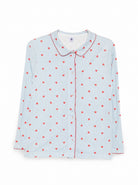 Pigiama per donna Petit Bateu Kids azzurro con stampa cuoricini all-over A0GAQ 01 PETIT BATEAU KIDS 