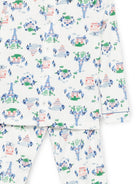 Pigiama per bambini Petit Bateau Kids bianco con stampa Torre Eiffel all-over A0GCR 01 PETIT BATEAU KIDS 