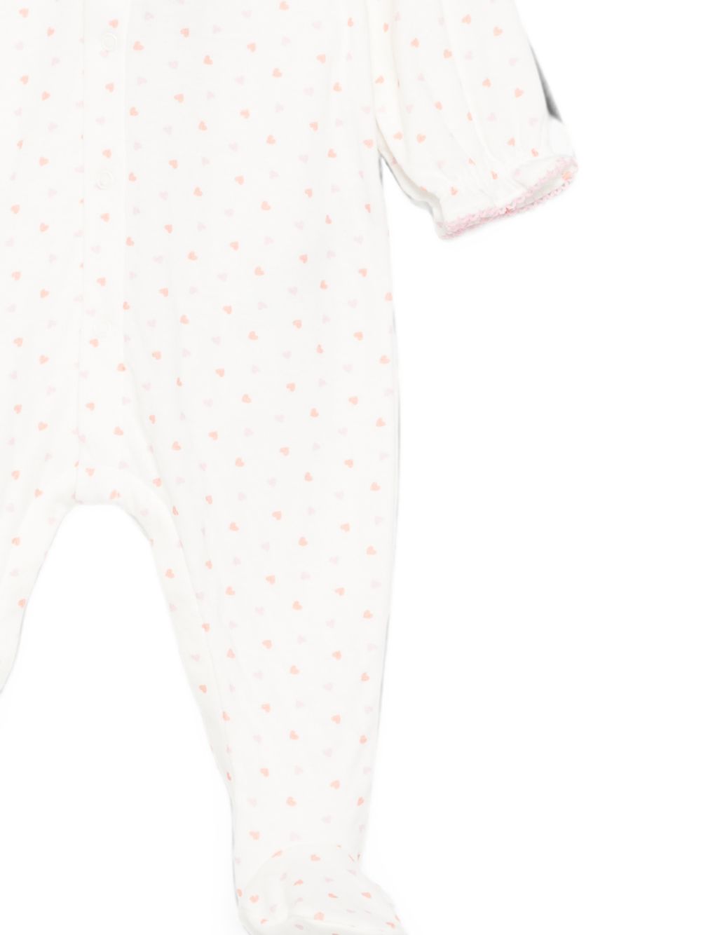 Tutina per neonata Petit Bateau Kids bianca con stampa cuoricini all-over A0GDP 01 PETIT BATEAU KIDS 