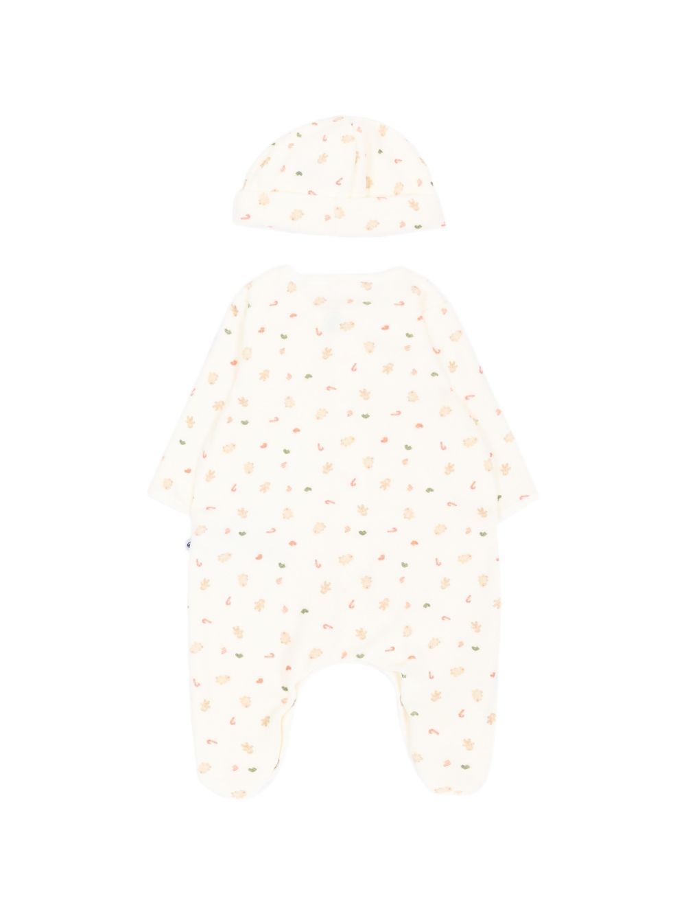 Set tutina e cappellino per neonati Petit Bateau Kids bianco con stampa grafica all-over A0GDR 00 PETIT BATEAU KIDS 