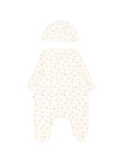Set tutina e cappellino per neonati Petit Bateau Kids bianco con stampa grafica all-over A0GDR 00 PETIT BATEAU KIDS 