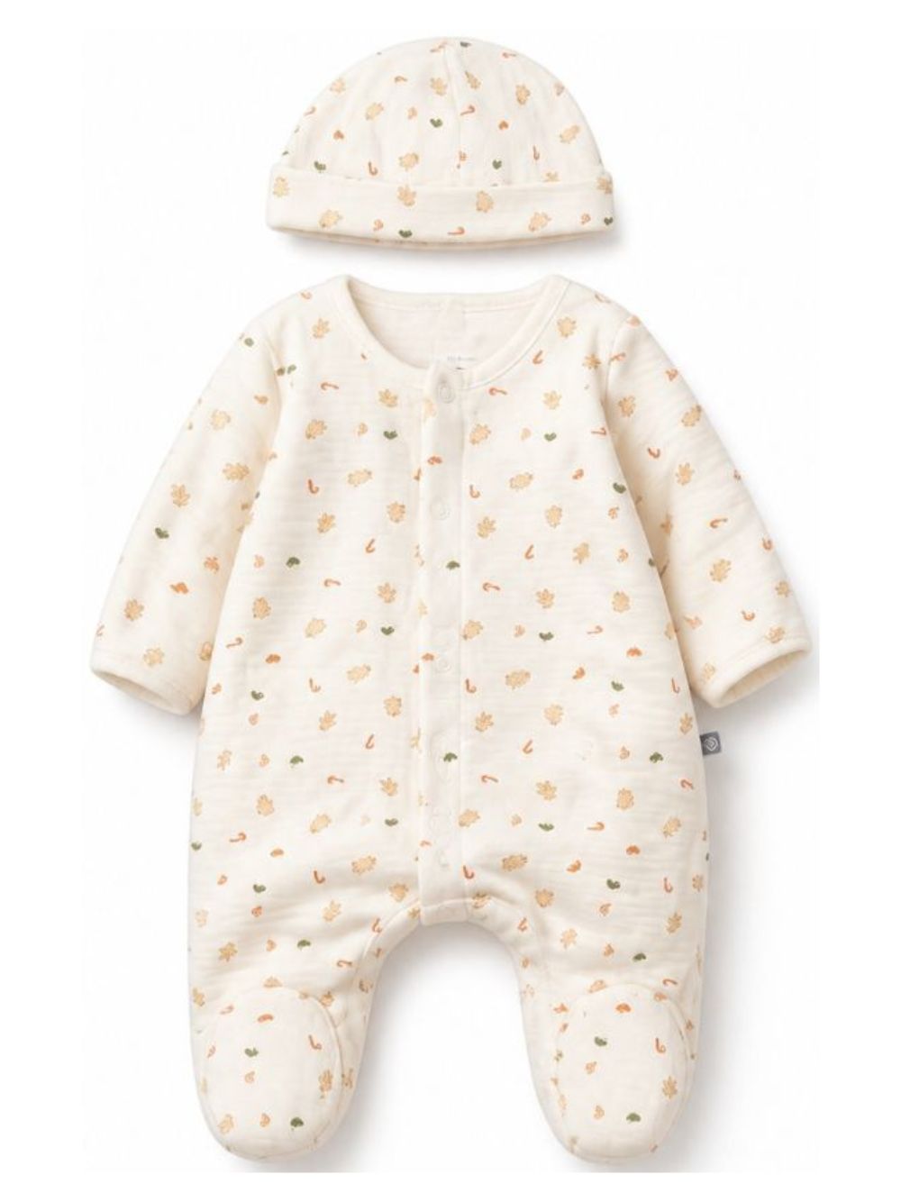 Set tutina e cappellino per neonati Petit Bateau Kids bianco con stampa grafica all-over A0GDR 00 PETIT BATEAU KIDS 