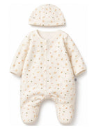 Set tutina e cappellino per neonati Petit Bateau Kids bianco con stampa grafica all-over A0GDR 00 PETIT BATEAU KIDS 