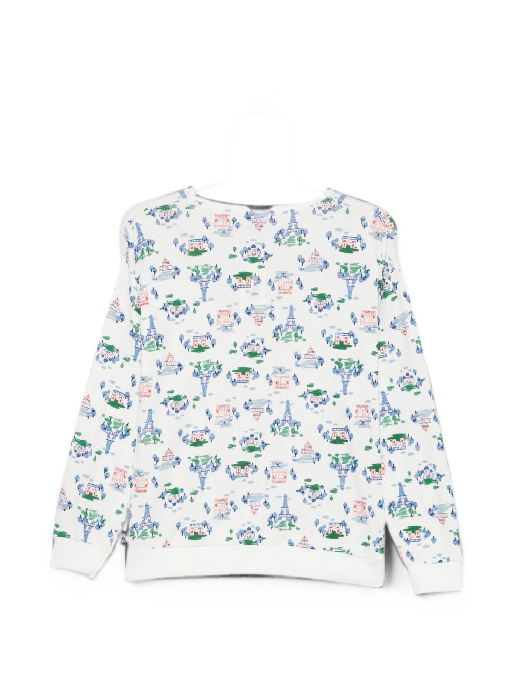 Pigiama per donna Petit Bateau bianco con stampa Torre Eiffel A0GHC 01 PETIT BATEAU KIDS 
