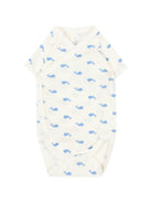 Set di tre body per neonato Petit Bateau multicolore con stampa balene A0GHM 00 PETIT BATEAU KIDS 