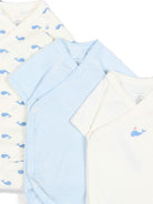 Set di tre body per neonato Petit Bateau multicolore con stampa balene A0GHM 00 PETIT BATEAU KIDS 