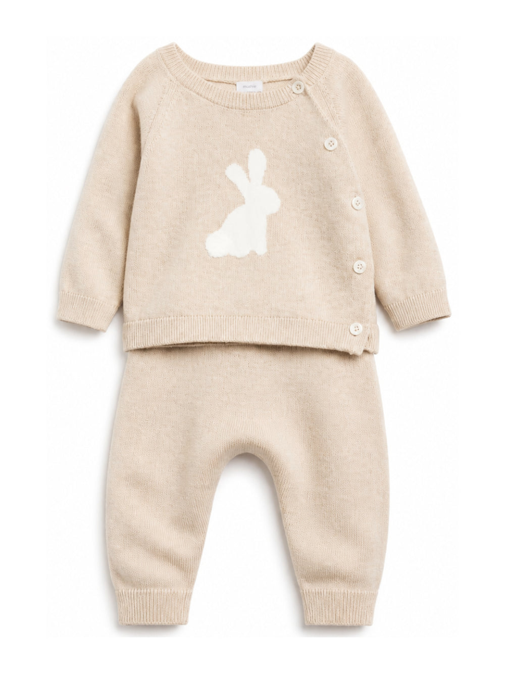 Completo per neonati Petit Bateau beige con motivo a intarsio A0GIW 01 PETIT BATEAU KIDS 