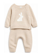 Completo per neonati Petit Bateau beige con motivo a intarsio A0GIW 01 PETIT BATEAU KIDS 