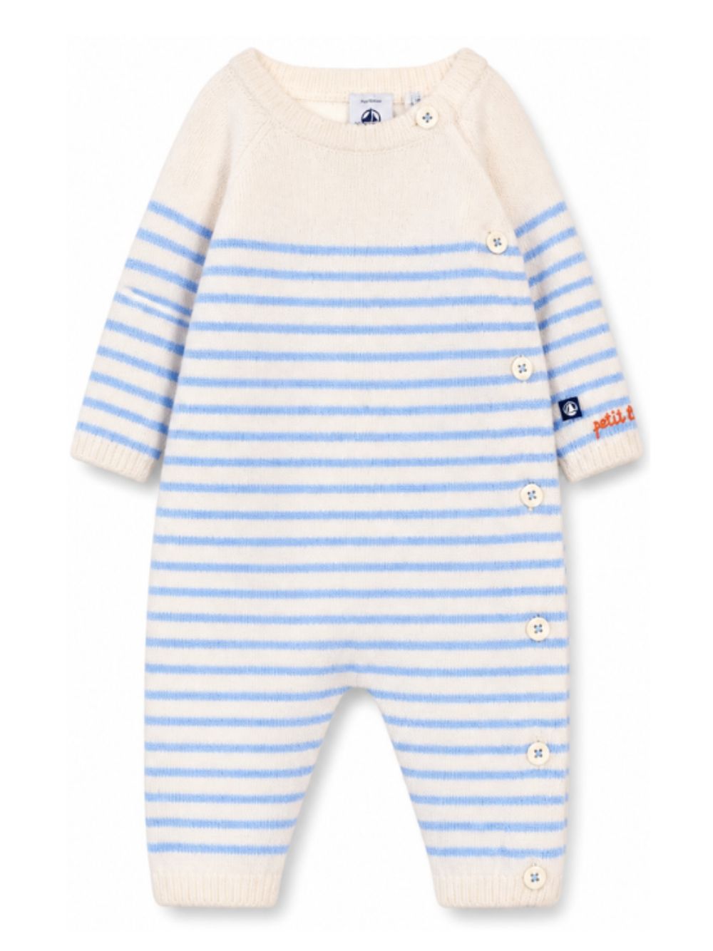Tutina per neonati Petit Bateau Kids multicolore con design a righe A0GJ2 01 PETIT BATEAU KIDS 