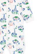 Tutina per neonati Petit Bateau Kids bianca con stampa Torre Eiffel all-over A0GJK 01 PETIT BATEAU KIDS 