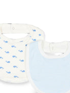 Set di due bavaglini per neonato Petit Bateau multicolore con stampa balene A0GLI 00 PETIT BATEAU KIDS 