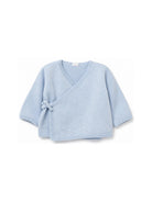 Cardigan per neonata Petit Bateau Kids azzurro con scollo a V A0GNS 01 PETIT BATEAU KIDS 
