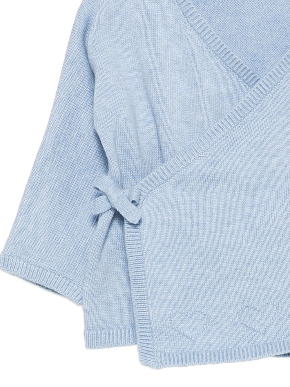 Cardigan per neonata Petit Bateau Kids azzurro con scollo a V A0GNS 01 PETIT BATEAU KIDS 