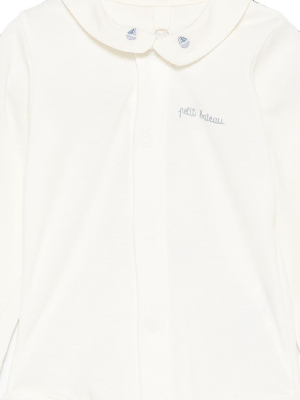 Tutina per neonati Petit Bateau Kids bianca con colletto alla Peter Pan A0GQ9 01 PETIT BATEAU KIDS 