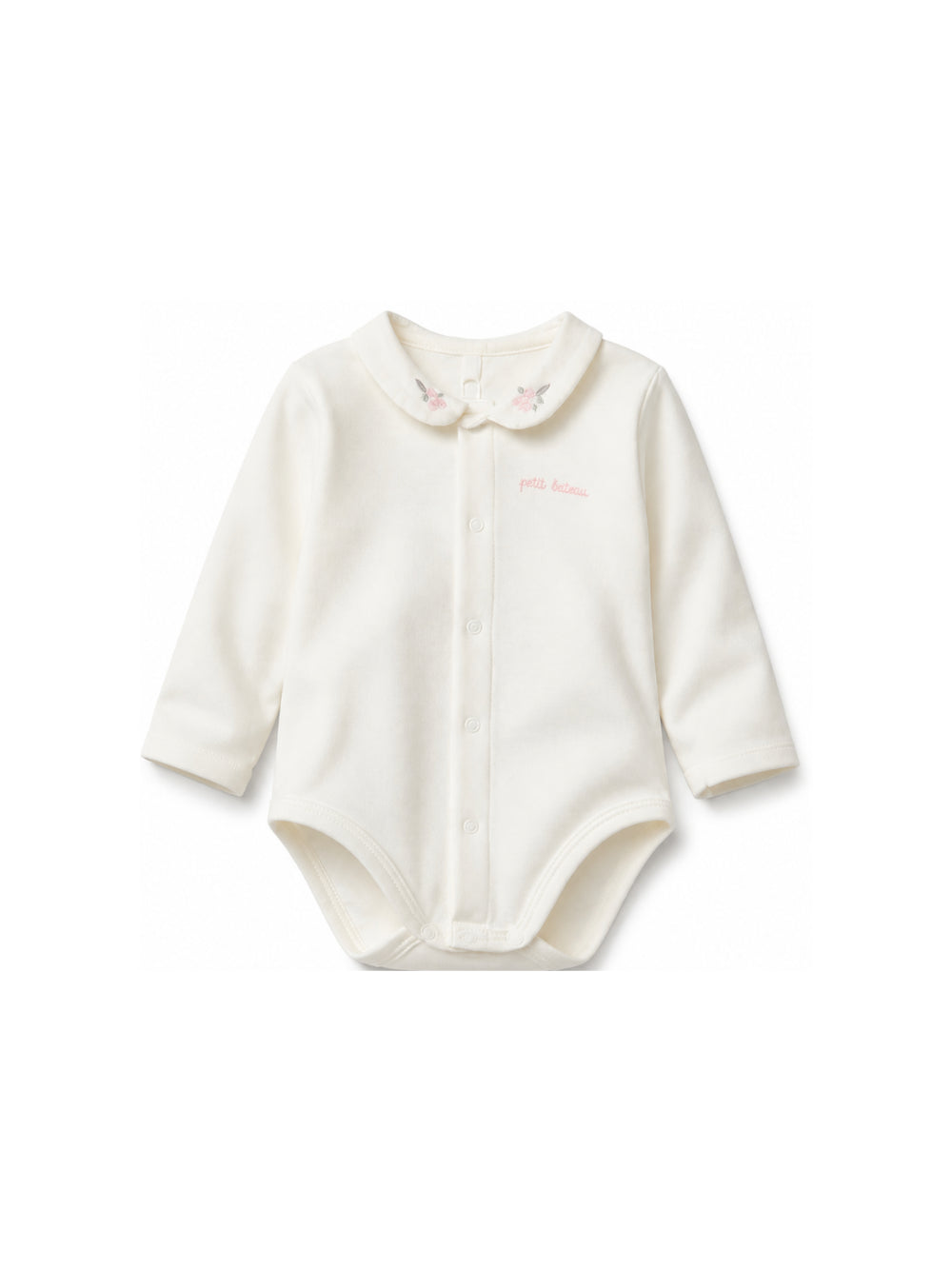 Tutina per neonati Petit Bateau Kids bianca con colletto alla Peter Pan A0GQ9 03 PETIT BATEAU KIDS 