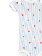 Body per neonati Petit Bateau multicolore a righe con stampa a cuori (set da tre) A0GY7 00 PETIT BATEAU KIDS 
